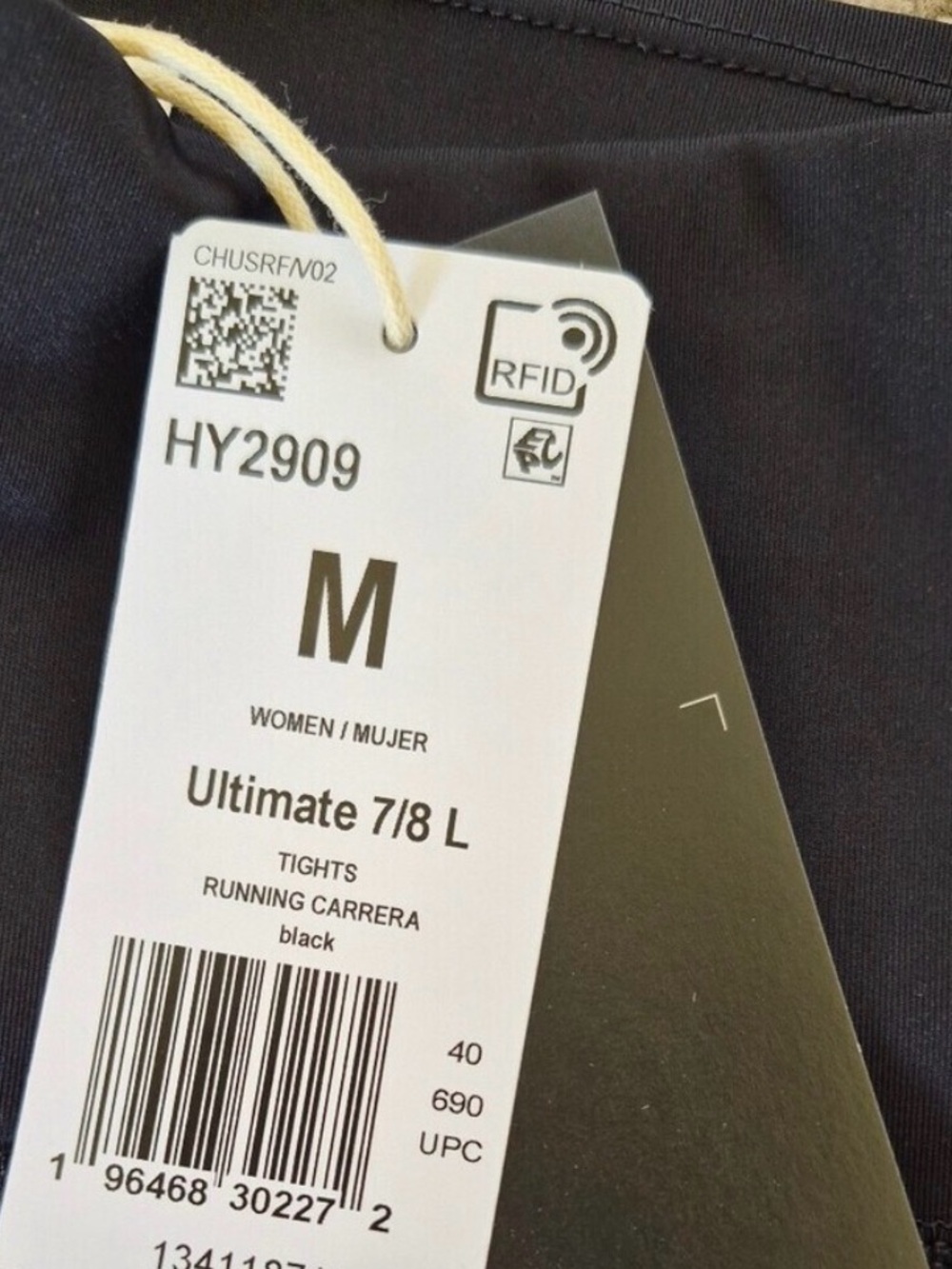 Adidas Ultimate 7/8 AEROREADY Running Leggings Black M NWT High Rise - Picture 14 of 16